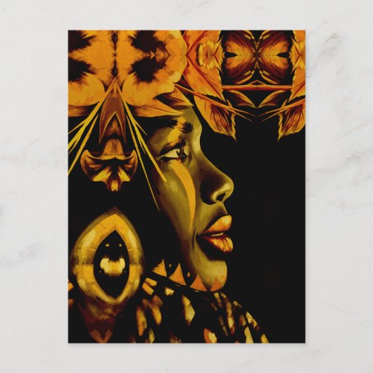 Mooie dame uit het verleden briefkaart (Voorkant)