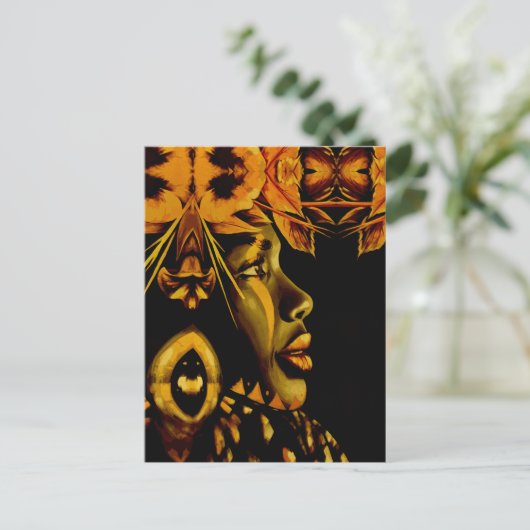 Mooie dame uit het verleden briefkaart (Staand voorkant)