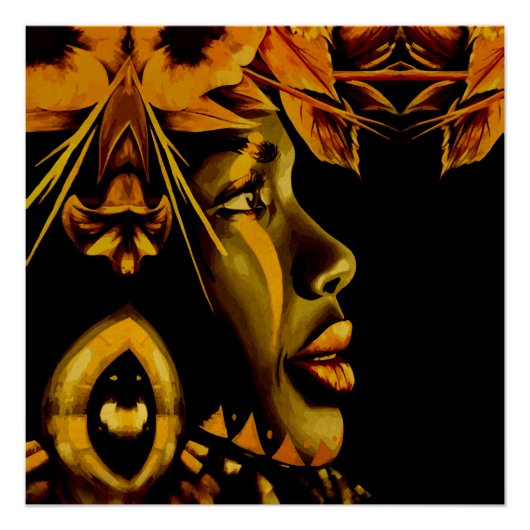 Mooie dame uit het verleden perfect poster (Voorkant)