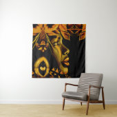 Mooie dame uit het verleden wandkleed (In situ)