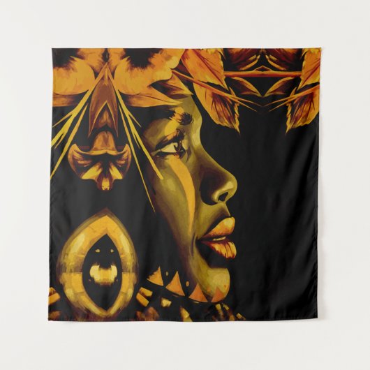 Mooie dame uit het verleden wandkleed (Voorkant)