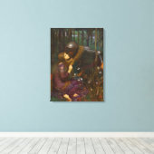 Mooie dame zonder medelijden canvas afdruk (Insitu (Houten vloer))