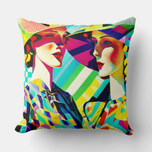 Mooie dames Retro Design Sierkussen
