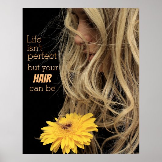 Mooie dameshaarventilator hair salon poster (Voorkant)