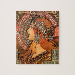 Mooie damesprofiel - Mucha Legpuzzel