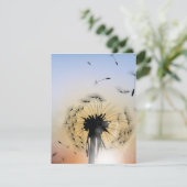 Mooie Dandelion Feestdagenkaart (Staand voorkant)