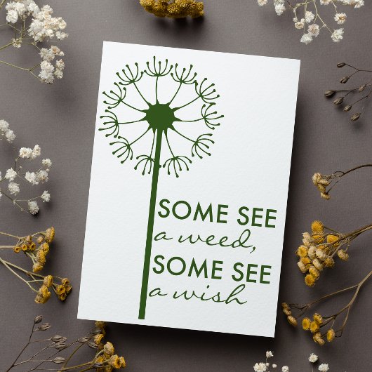 Mooie Dandelion Inspirerend Kaart