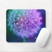 Mooie Dandelion op blauwe achtergrond | Muismat (Met muis)