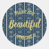 Mooie Dank Je Sticker van Poet Adiela Akoo (Voorkant)