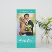 Mooie dank u fotokaart (4x8) bedankkaart (Staand voorkant)