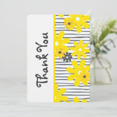 Mooie Dankkaart Mooie Bloemige Dankbrief Bedankkaart (Staand voorkant)