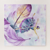 Mooie dansende Ballerina met veren Legpuzzel (Horizontaal)