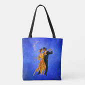 Mooie dansende Canvas tas (Achterkant)