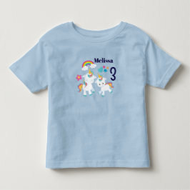 Mooie Dansende Eenhoorns Magische Regenboog Verjaa Kinder Shirts