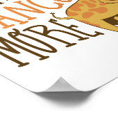 Mooie Dansende Giraffe Think Less Dance More Poste Poster (Hoek)