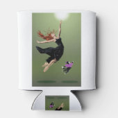 Mooie dansende, kat-dansende prestaties van een vr blikjeskoeler (Achterkant)