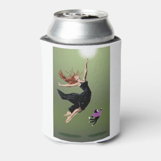 Mooie dansende, kat-dansende prestaties van een vr blikjeskoeler (Blikje Achterkant)