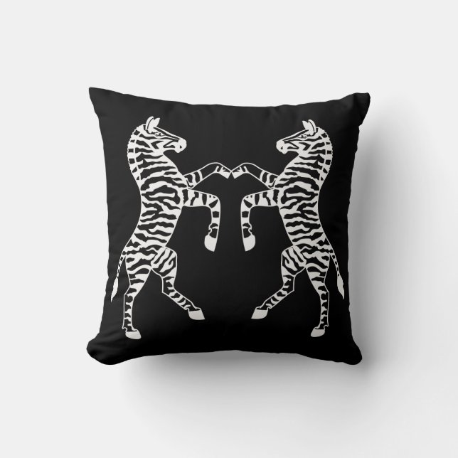 Mooie Dansende Zebras Kussen (Voorkant)