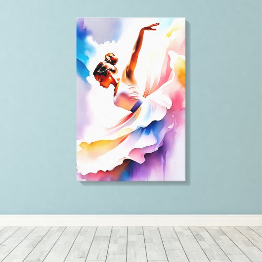 Mooie danser canvas afdruk (Insitu (Houten vloer))