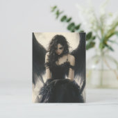 Mooie Dark Angel Fantasy Briefkaart (Staand voorkant)