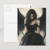 Mooie Dark Angel Fantasy Briefkaart (Voorkant / Achterkant)