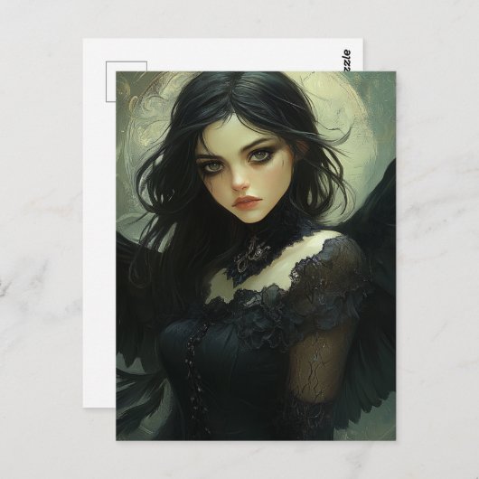 Mooie Dark Angel Fantasy Briefkaart (Voorkant / Achterkant)
