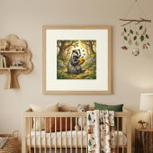 Mooie Das Bos Dieren Kinderkamer Poster
