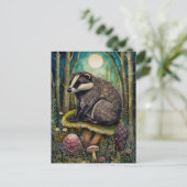 Mooie das in het Forest Art Briefkaart (Staand voorkant)