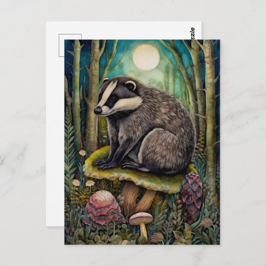 Mooie das in het Forest Art Briefkaart (Voorkant / Achterkant)