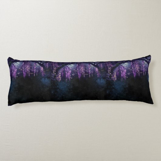 Mooie DBL-zijdige wisteria spreuken paarse gewoont Lichaamskussen (Achterkant)