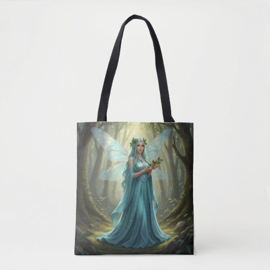 Mooie december turquoise fee tote bag (Voorkant)