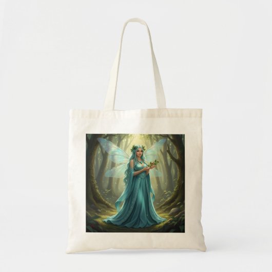 Mooie december turquoise fee tote bag (Voorkant)