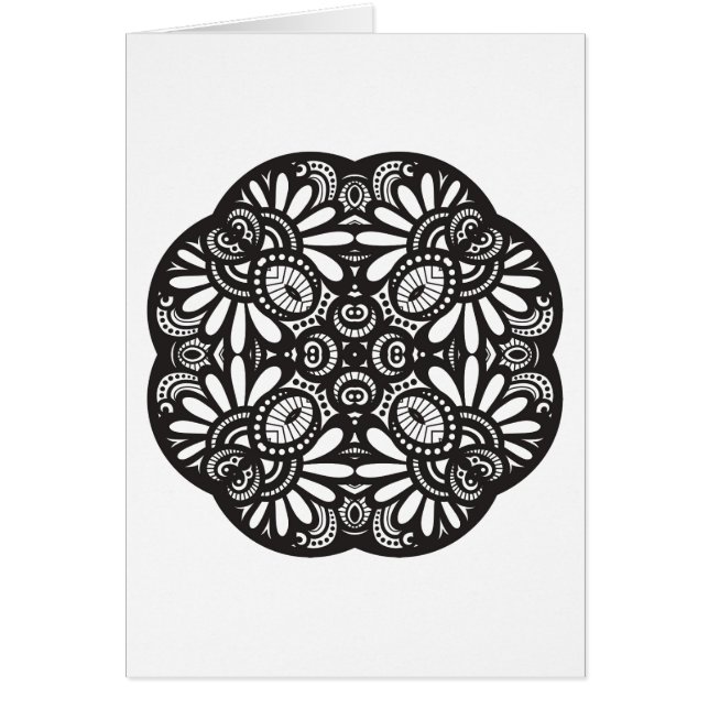 Mooie deco Black Square Doodle (Voorkant)