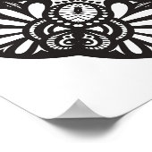 Mooie Deco Black Square Doodle 2 Poster (Hoek)