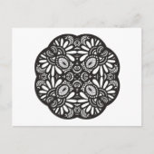 Mooie deco Black Square Doodle Briefkaart (Voorkant)