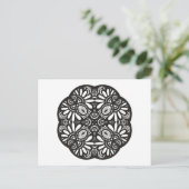 Mooie deco Black Square Doodle Briefkaart (Staand voorkant)