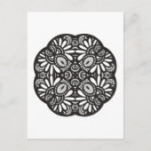 Mooie deco Black Square Doodle Briefkaart (Voorkant)