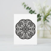 Mooie deco Black Square Doodle Briefkaart (Staand voorkant)