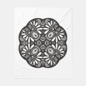 Mooie deco Black Square Doodle Fleece Deken (Voorkant)