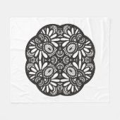 Mooie deco Black Square Doodle Fleece Deken (Voorkant (Horizontaal))