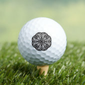 Mooie deco Black Square Doodle Golfballen (Insitu Shirt)