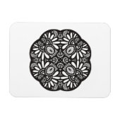 Mooie deco Black Square Doodle Magneet (Horizontaal)