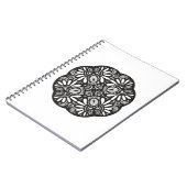 Mooie deco Black Square Doodle Notitieboek (Linkerzijde)
