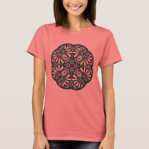 Mooie deco Black Square Doodle T-shirt