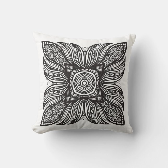 Mooie decor vierkante Doodle Kussen (Voorkant)