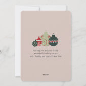 Mooie decoratie Familie of bedrijf Kerstkaart (Achterkant)