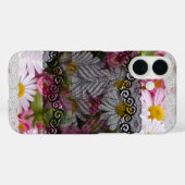 Mooie decoratieve echte foto madeliefje met kant Case-Mate iPhone case (Achterkant (horizontaal))
