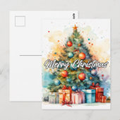 Mooie decoratieve kerstboom voor vakantie briefkaart (Voorkant / Achterkant)