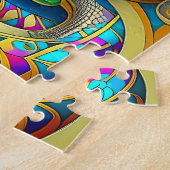 Mooie decoratieve kunst Deco Snake Legpuzzel (Zijkant)