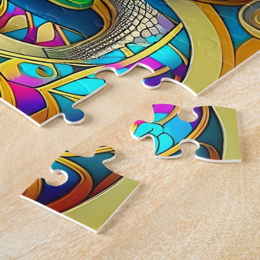 Mooie decoratieve kunst Deco Snake Legpuzzel (Zijkant)